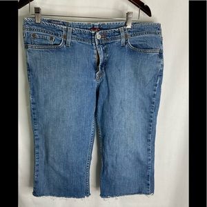 Lucky Brand Gene Montesano Cutoffs Jeans Womens Size 14/32 Blue I3